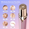 Picture of Facial Hair Removal for Women Painless Hair Remover, Waterproof Shaver Razor Hair Remover with LED Light for Face Bikini Peach Fuzz Upper Mustache Lip Chin (Rose Gold)
