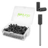 Picture of Lavinda Small Sanding Bands Nail Drill Bit, 80 Piece Extra Fine Sanding Bands for Nail Drill with 3.1mm Mandrel Bit for Acrylic Nails Gel Removing Shaping Polishing Nail Salon Use (240 Grit, Black)
