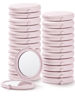 Picture of Getinbulk Compact Mirror for Purse, Pack of 24 Double-Sided 1X/2X Magnifying Round Metal Pocket Makeup Mirrors (Round, Pink Marshmallow)
