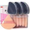Picture of Ocim 10Pcs Triangle Powder Puffs for Face Powder,Soft Velour Makeup Setting Powder Puff with Case,Black&Nude