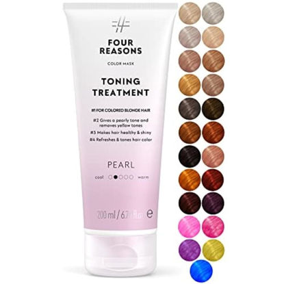 Picture of Color Mask Pearl Blonde Toning Treatment - 27-Color, Color-Deposit Conditioner for Color-Treated Hair - Vegan, Cruelty-Free, 6.76 fl oz
