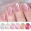 Picture of Born Pretty Magnetic Gel Nail Polish Water Light Cat Magnetic Eye Gel Jelly Pink Glass Crystal Magnetic Gel Polish Glitter Shimmer Auroras Magnetic Gel Nail Polish LED Gel Nail Art Manicure Kit 6PCS