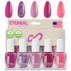 Picture of Eternal Glitter Nail Polish Set for Women (PINKFETTI) - Hot Pink Nail Polish Set for Girls | Long Lasting & Quick Dry Natural Nail Polish Kit for Home DIY Mani Pedi | Made in USA, 13.5mL (Set of 5)