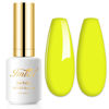 Picture of Imtiti Neon Gel Nail Polish, 0.5 Fl Oz Neon Yellow Gel Polish Soak Off LED U V Nail Gel Polish Spring Summer Gel Nail Polish DIY Nail Art Starter Manicure Salon Gel Nail Kit for Women Girls
