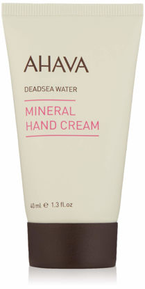 Picture of AHAVA Dead Sea Water Mineral Hand Cream, Original, Travel Size - Hand Moisturizer For Dry Cracked Hands, Light & Fast Absorbing, Enriched with Exclusive Osmoter, Witch Hazel & Allantoin, 1.3 Fl. Oz