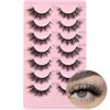 Picture of FARRED Cat Eye Lashes Wispy Fake Eyelashes Short 7 Pairs Natural Strip Lash Fluffy Mink Fox Eye Lashes Pack Small Full pestañas (A16 | 7-14MM)