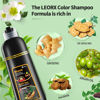 Picture of Leorx Black Hair Dye Shampoo, 16.9 Fl Oz - 3 In 1 Color For Gray Hair Instant Herbal Coloring For Women & Men - Ammonia Free