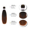 Picture of Liang Dian Pre Stretched Braiding Hair Ombre 12 Inch 8 Packs Synthetic Crochet Braids Hot Water Setting Professional Soft Yaki Texture Synthetic Hair Extensions(12 Inch 1B/30)