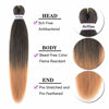Picture of Liang Dian Pre Stretched Braiding Hair Ombre 30 Inch 8 Packs Synthetic Crochet Braids Hot Water Setting Professional Soft Yaki Texture Synthetic Hair Extensions(30 Inch 1B/27)