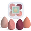 Picture of COSTICA Makeup Sponge Set Blender, Beauty Sponge Makeup Blender Flawless for Liquid - Multi Colored 4 pcs Rose Series