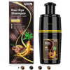 Picture of Brown Hair Dye Shampoo 3 in 1, Hair Color Shampoo for Cover Grey Hair, Natural Hair Dye Shampoo with Herbal Ingredient for Men and Women (MEIDU Brown)