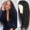 Picture of XSY 28 Inch Headband Human Hair Wigs Deep Wave None Lace Front Wigs Brazilian Virgin Human Hair Glueless Machine Made Headband Wigs for Black Women