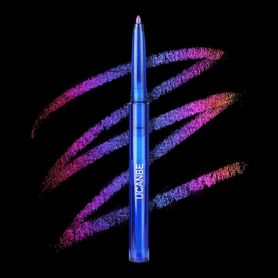 Picture of UCANBE Chameleon Eyeshadow & Eyeliner Gel Pencil-Multichrome Shifting Colors Metallic Glitter Eye Makeup,Waterproof Long-Lasting Smudge-Proof Multi-Dimensional Color (Periwinkle Blue to Deep Amethyst)