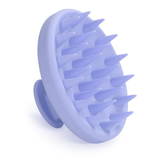 Picture of Meartchy Silicone Scalp Massager, Scalp Scrubber for Hair Growth with Soft Bristles, Scalp Exfoliator Brush Dandruff Removal Shampoo Brush for Wet Dry Scalp Care (Light Purple)