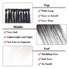 Picture of Leeven 20 Strands Synthetic Dreadlock Extensions 24 Inch Black to White Single Ended Synthetic Crochet Dread Extensions Handmade Soft Loc Extensions Reggae Style Hair for Women Men