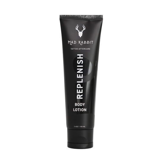 Picture of Mad Rabbit Replenish Tattoo Body Lotion - Fragrance-Free Lotion, Non-Greasy & Silicone-Free, Clean Ingredients, Lightweight for Daily Use (3.4 Fl Oz)