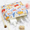Picture of PAZIMIIK Cotton Makeup Bag for Women Large Quilted Travel Cosmetic Pouch Girls' Make Up Organizer,Little Bunny