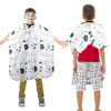 Picture of Kids Barber Cape with Neck Duster Brush, Professional Salon Hair Cutting Cape with Adjustable Snap Closure(Cartoon Cat)