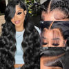 Picture of Smabuity Body Wave Lace Front Wigs Human Hair 13x6 HD Lace Front Wigs Human Hair Pre Plucked Body Wave Human Hair Wig 180% Density Frontal Glueless Wigs Human Hair for Women 20 Inch