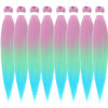 Picture of Leticia Ombre Braiding Hair Pre Stretched Kanekalon Braiding Hair Pink Light Green Blue