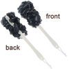 Picture of Arswin Back Scrubber for Shower,Loofah Long Handle Bath Body Brush,Soft Nylon Mesh Sponge for Shower,Loofah On a Stick for Men Women,Exfoliating Scrub Cleaning Luffa for Elderly(2-Pack,Black)