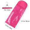 Picture of 1 Pack Extra Long Hair Extension Holder Wig Storage Bag with Hanger Hairpieces Ponytail Bundles Storage Carrier Case for Store Style Hair Travel Hair Extensions Bag Pink Color