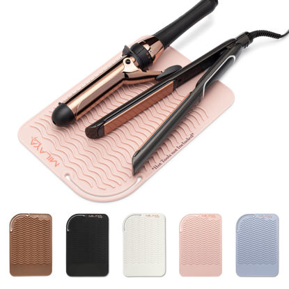 Picture of Heat Resistant Mat - Iron Mat - Curling Iron Holder - Silicone Heat Resistant Mat - Makeup Mat - Hot Tools Mat - Hot Tools Flat Iron Holder