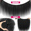 Picture of Kinky Straight Hair 3 Bundles Yaki Straight Bundles Human Hair 16 18 20 inch 100% Unprocessed Brazilian Virgin Hair Weave Kinky Straight Bundles Sew in Kinkystraight Human Hair Bundles