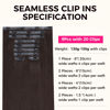 Picture of Lashey Seamless Clip in Hair Extensions Human Hair 150g 9pcs #2 Dark Brown Straight 22 Inch Clip in Hair Extensions for Women Hair Extensions with PU Soft Invisi Edge