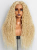 Picture of GORGIUS 613 Blonde Water Wave Wig Glueless Lace Front Wig, Crafted with Style-Archive™ Tech: Premium Fiber & Remy Human Hair Blend with Natural Hairline Pre Plucked Pre Cut Lace Wig