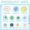 Picture of BBTO 21 Pieces Flower Hair Clip Rose Hair Clips Hair Barrettes for Women Flower Hair Accessories Boho Bride Claw Clip Hairpin Brooch Pin Headpiece for Wedding(Blue)