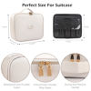 Picture of MOMIRA Makeup Bag with Mirror and Light Travel Makeup Train Case Cosmetic Bag Organizer Portable Artist Storage Bag with Adjustable Dividers Makeup Brushes Storage Organizer Brilliant Creamy White