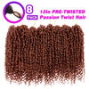 Picture of Bileaf Pre-twisted Passion Twist Crochet Hair for Women Girls Crochet Hair 12 Inch Ombre Passion Twist Hair, Boho Passion Twists Hair Pre Looped Crochet Passion Twist Braids 8 Packs #350