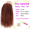 Picture of Bileaf Pre-twisted Passion Twist Crochet Hair for Women Girls Crochet Hair 12 Inch Ombre Passion Twist Hair, Boho Passion Twists Hair Pre Looped Crochet Passion Twist Braids 8 Packs #350