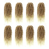 Picture of Bileaf Pre-twisted Passion Twist Crochet Hair 10 Inch 8 Packs Crochet Passion Twist, Pre Looped Short Passion Twist Hair Crochet Twist Braids Bohemian Twist Crochet Hair for Women Curly Ends T27/613