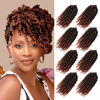 Picture of Bileaf Short Passion Twist Hair 6 Inch Pre-twisted Passion Twist Crochet Hair 8 Packs Pre Looped Crochet Passion Twist Braiding Crochet Hair for Women and Kids Bohemian Synthetic Hair Extensions T350