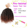 Picture of Bileaf Short Passion Twist Hair 6 Inch Pre-twisted Passion Twist Crochet Hair 8 Packs Pre Looped Crochet Passion Twist Braiding Crochet Hair for Women and Kids Bohemian Synthetic Hair Extensions T350