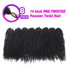 Picture of Bileaf Passion Twist Crochet Hair 8 Packs Pre Looped Crochet Hair 14 Inch, Pre Twisted Passion Twist Hair Crochet Braids for Women Girls and Kids Ombre Crochet Passion Twist Hair #1
