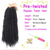Picture of Bileaf Passion Twist Crochet Hair 8 Packs Pre Looped Crochet Hair 14 Inch, Pre Twisted Passion Twist Hair Crochet Braids for Women Girls and Kids Ombre Crochet Passion Twist Hair #1