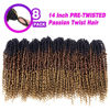 Picture of Bileaf Passion Twist Crochet Hair 8 Packs Pre Twisted Crochet Hair for Women Girls and Kids, 14 Inch Pre Looped Passion Twist Hair Crochet Twist Braids Ombre Crochet Passion Twists T1B-30-27