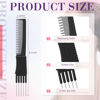 Picture of Leinuosen 3 Pack Teasing Combs with Metal Prong, Salon Back Combs with Stainless Steel Lift (Black, Pink)