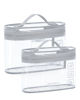 Picture of BAGSMART TSA Approved Toiletry Bag, 2 Pack Clear Makeup Cosmetic Bag Organizer, Quart Size Travel Bag for Toiletries, Carry-on Travel Accessories Essentials, Gray-2pcs