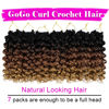 Picture of 7 Packs GoGo Curl Crochet Hair 10 Inch Short Curly Crochet Hair Beach Curl Water Wave Crochet Braids Synthetic Hair Extensions(10 Inch, T1B/30/27)