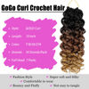 Picture of 7 Packs GoGo Curl Crochet Hair 10 Inch Short Curly Crochet Hair Beach Curl Water Wave Crochet Braids Synthetic Hair Extensions(10 Inch, T1B/30/27)