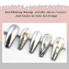 Picture of Allstarry Chrome Nail Powder 2pcs Metallic Mirror Effect Dust Glitter Glazed Manicure Decoration Reflective Pigment for Gel Polish Nail Art Decoration Resin Craft, Festivals - Silver
