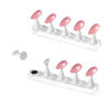 Picture of 4 Sets White Nail Stand for Press on Nails Display, Magnetic Fake Nail Tips Holder for Painting Nails Practice, Beginner Acrylic Nail Art Kit Accessories, Nail Salon Equipment and Decorations