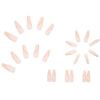Picture of DANMANR Long Press on Nails Square French Fake Nails Full Cover Nude Acrylic False Nails for Women and Girls 24PCS (Gold Swirl)