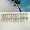 Picture of DANMANR Square Press on Nails Short Fake Nails French Acrylic Full Cover False Nails for Women and Girls 24PCS (Blue French)