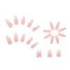Picture of DANMANR Long Press on Nails Square French Fake Nails Full Cover Nude Acrylic False Nails for Women and Girls 24PCS (French Coffin Pink)