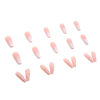 Picture of DANMANR Long Press on Nails Square French Fake Nails Full Cover Nude Acrylic False Nails for Women and Girls 24PCS (French Coffin Pink)